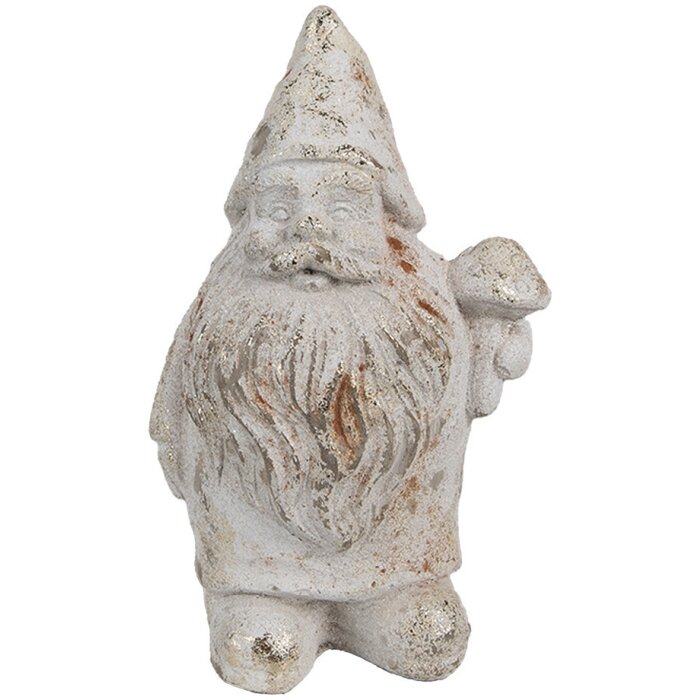 Clayre & Eef 6TE0551 Dekorativní kámen v barvě bílého zlata 9x8x15 cm