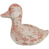 Clayre & Eef 6TE0552 Dekorace Duck Grey Red 15x8x12 cm Stone Antique