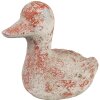 Clayre & Eef 6TE0552 Dekorace Duck Grey Red 15x8x12 cm Stone Antique