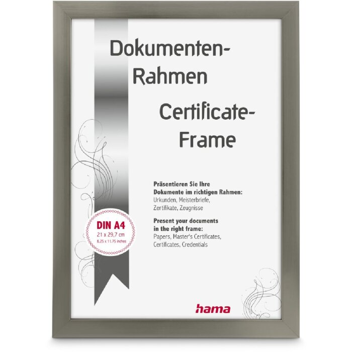 Hama plastový rám Chiaro ocel 21 x 29,7 cm DIN A4