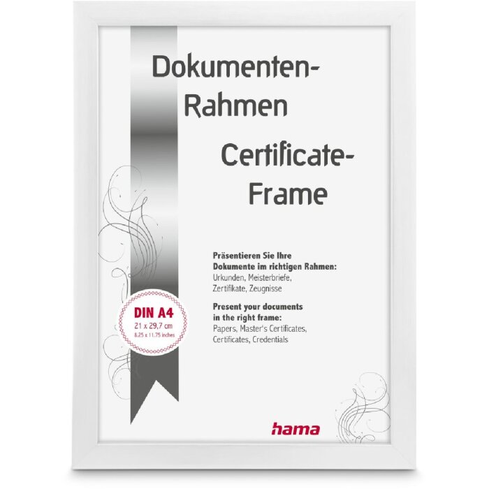 Hama Plastový rám Chiaro White 21 x 29,7 cm DIN A4