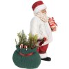 Clayre & Eef 65599 Vánoční dekorace Father Christmas White Red 18x13x27 cm
