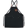 Clayre & Eef KT041.040DBL Zástěra černá 75x66 cm 100% polyester