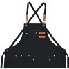 Clayre & Eef KT041.040DBL Zástěra černá 75x66 cm 100% polyester