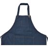 Clayre & Eef KT041.041 Zástěra modrá 77x68 cm Nastavitelný pásek za krk Polyester