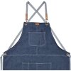 Clayre & Eef KT041.043 Zástěra modrá 82x70 cm 100% polyester