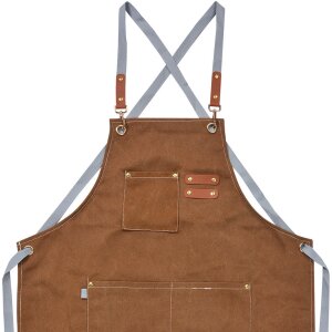 Clayre & Eef KT041.045 Zástěra hnědá 63x75 cm 100% polyester