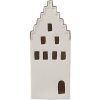 Clayre & Eef 6CE1598M LED dekorativní domeček béžově zlatý 7x6x16 cm porcelán venkovský styl