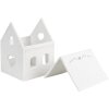 Clayre & Eef 6CE1739 Stojánek na čajovou svíčku House Porcelain White 7x8x9 cm