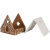 Clayre & Eef 6CE1744 Stojánek na čajovou svíčku House Porcelain Brown White 8x8x8 cm