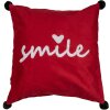 Clayre & Eef KT021.365 Povlak na polštář Smile Red White 45x45 cm Polyester