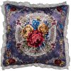 Clayre & Eef KT030.054 Povlak na polštář fialovo-béžový 55x55 cm Barokní syntetika