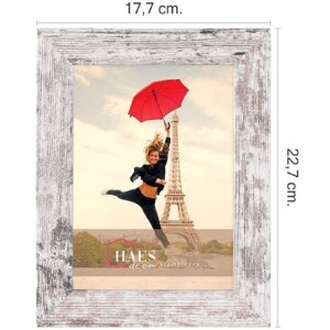 Rámeček na obraz Haes Deco SP001136 Paris White Brown 13x18 cm akrylové sklo se vzhledem dřeva