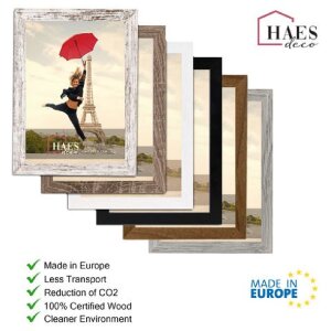 Rámeček na obraz Haes Deco SP001136 Paris White Brown 13x18 cm akrylové sklo se vzhledem dřeva