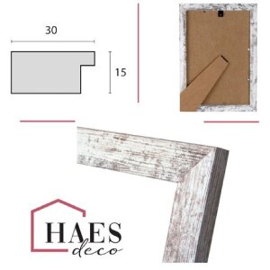 Rámeček na obraz Haes Deco SP001136 Paris White Brown 13x18 cm akrylové sklo se vzhledem dřeva