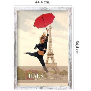 Rámeček na obrazy Haes Deco SP001416 Paris White Brown 40x60 cm akrylové sklo se vzhledem dřeva