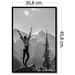 Haes Deco plastový fotorámeček Easy Frame Black 30x45 cm zaoblený profil