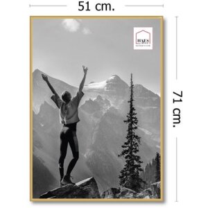 Plastový fotorámeček Haes Deco EF8G Easy Frame Gold 50x70 cm k montáži na zeď