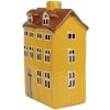 Clayre & Eef 6CE1885 Stojánek na čajovou svíčku Domek Keramika Žlutá 12x8x18 cm Venkovský styl