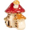 Clayre & Eef 6CE1876 Stojánek na čajovou svíčku House Beige Red 17x12x16 cm