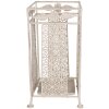 Clayre & Eef 6Y5664 Stojan na deštníky Iron Antique White 24x24x49 cm