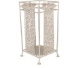Clayre & Eef 6Y5664 Stojan na deštníky Iron Antique White 24x24x49 cm