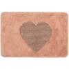 Clayre & Eef BM0007P Koupelnová předložka s motivem srdce růžová 58x38 cm