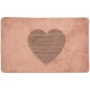 Clayre & Eef BM0008P Koupelnová předložka s motivem srdce růžová 78x48 cm
