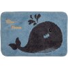 Clayre & Eef BM0011 Koupelnová předložka s motivem velryby modrá 58x38 cm