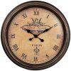 Clayre & Eef 6KL0825 Vintage nástěnné hodiny Ø 55 cm hnědé / 1xAA