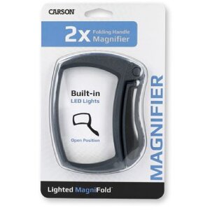 Carson MJ-50 skládací lupa 2x 90 mm s LED osvětlením skládací přenosná