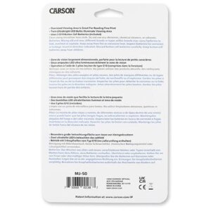 Carson MJ-50 skládací lupa 2x 90 mm s LED osvětlením skládací přenosná
