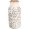 Clayre & Eef 6CE1927L Váza Ø 15x32 cm Bílá