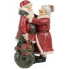 Clayre & Eef 6PR2780GG Vánoční dekorace Santa a paní Clausovi 10x10x16 cm