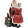 Clayre & Eef 6PR2780GG Vánoční dekorace Santa a paní Clausovi 10x10x16 cm