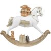 Clayre & Eef 6PR4921GG Dekorace houpací kůň 18x4x15 cm
