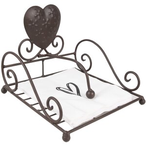 Clayre & Eef 73087 Papírové ubrousky s motivem srdce 33x33 cm 20 kusů