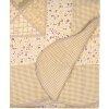 Clayre & Eef Q198.060 Přehoz na postel 180x250cm s povlakem na polštář Patchwork béžový