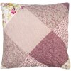 Clayre & Eef Q201.030 Povlak na polštářek patchwork 50x50 cm Růžový květinový vzor