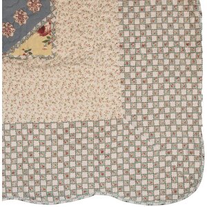 Clayre & Eef Q203.060 Přehoz na postel 180x250 cm s povlakem na polštář 50x70 cm Vintage
