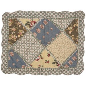 Clayre & Eef Q203.060 Přehoz na postel 180x250 cm s povlakem na polštář 50x70 cm Vintage