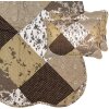 Clayre & Eef Q205.060 Přehoz na postel 180x250 cm 1x povlak na polštář 50x70 cm hnědý