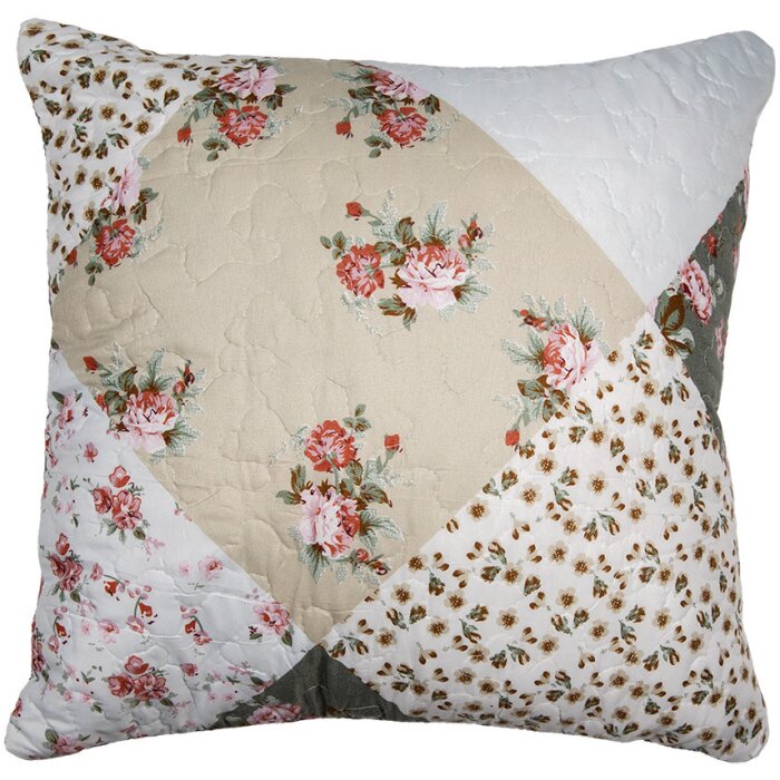 Clayre & Eef Q206.020 Povlak na polštářek patchwork flowers 40x40 cm