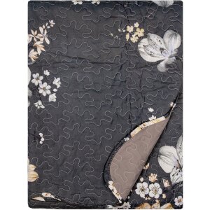 Clayre & Eef Q208.060 Přehoz na postel 180x250 cm 1 povlak na polštář 50x70 cm černý