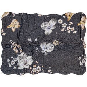 Clayre & Eef Q208.060 Přehoz na postel 180x250 cm 1 povlak na polštář 50x70 cm černý