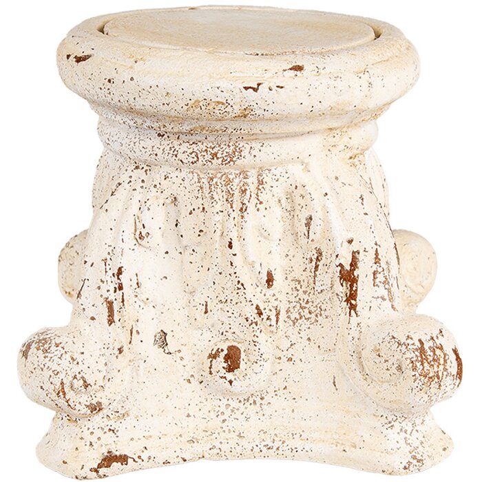 Clayre & Eef 6MG0059 Starožitný krémový podstavec 22x22x21 cm