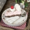 Clayre & Eef LPRDP Nádobí Snídaňový talíř Ø 20 cm Béžový Keramické květiny kulatý