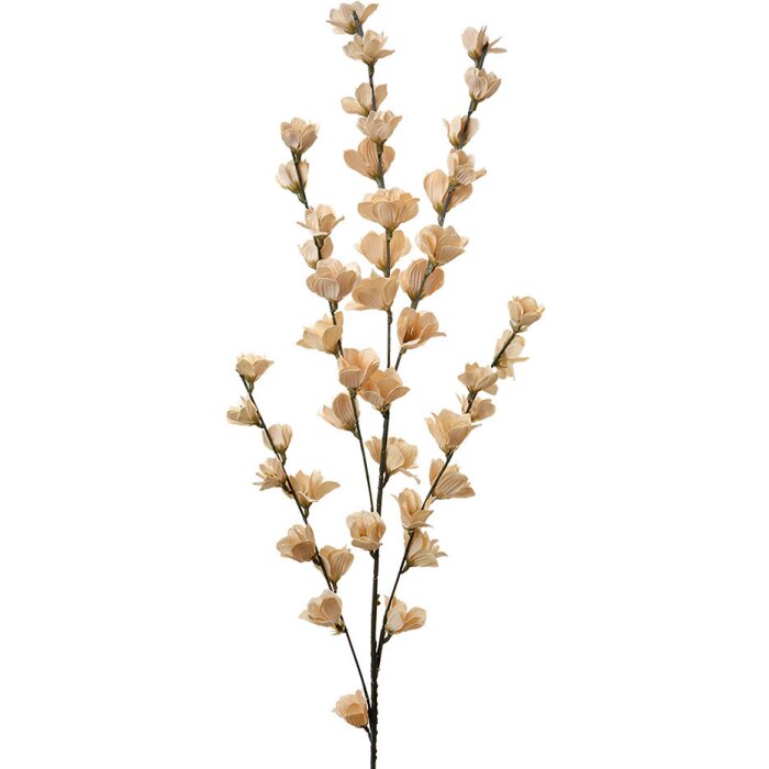 Clayre & Eef 5PL0115W Dekorativní větev s květy béžová 102 cm