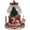 Clayre & Eef 65766 Sněhová koule s hudebním vánočním stromkem Ø14x19 cm