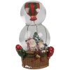 Clayre & Eef 65768 Sněhová koule Father Christmas horkovzdušný balón s hudbou 21 cm